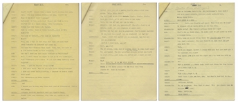 Moe Howard's 17pp. Script Dated June 1942 for Half-Hour Radio Show -- Labeled ''Rough Draft'' at Top & With Moe's Annotations Within -- Very Good Plus Condition